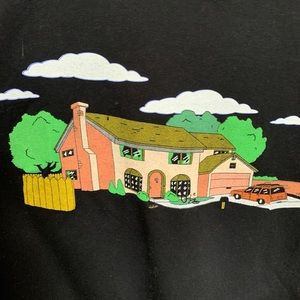 Vintage | Original Simpsons House Black Graphic T-Shirt
